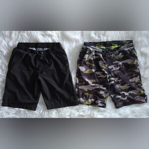 Eddie Bower Black and Camouflage Shorts Set